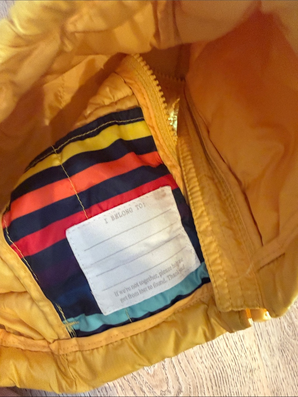 Primary Yellow Hooded Puffer Jacket - Picture 5 of 5